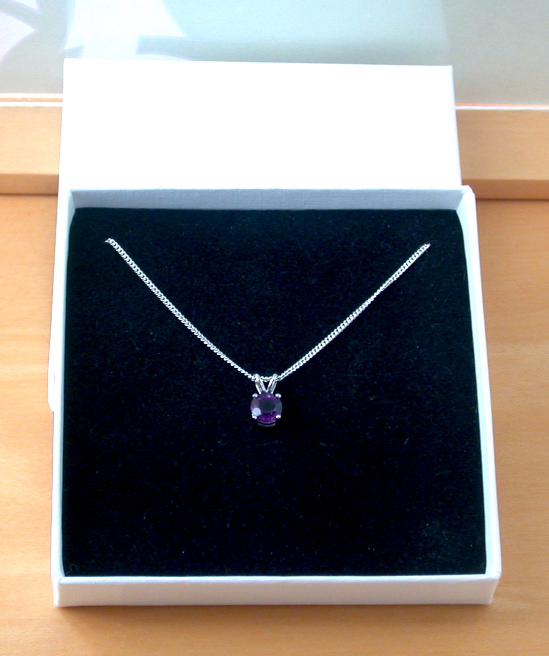 sterling silver amethyst necklace