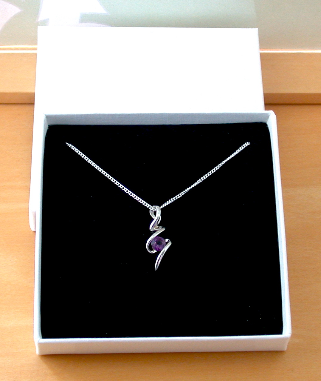 sterling silver amethyst necklace