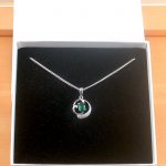 sterling silver emerald necklace uk