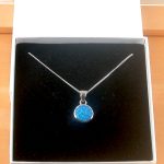blue opal necklace and gift box uk