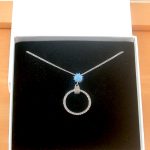 blue opal necklace in gift box uk
