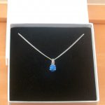 blue opal necklace in gift box uk