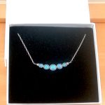 blue opal necklace in gift box uk