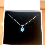 opal heart necklace in gift box