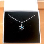 snowflake necklace in gift box