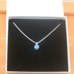 blue opal necklace in gift box uk