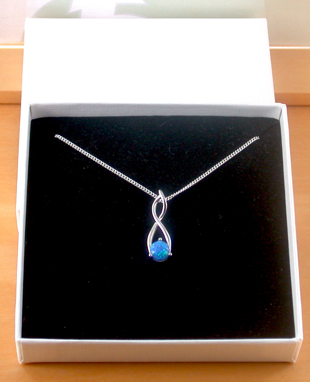 opal necklace in gift box