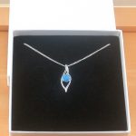 blue opal necklace in gift box uk
