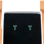 emerald earrings in gift box uk