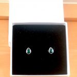 emerald earrings in gift box