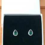 emerald earrings in gift box uk