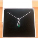 emerald necklace in gift box