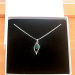 emerald necklace in gift box uk