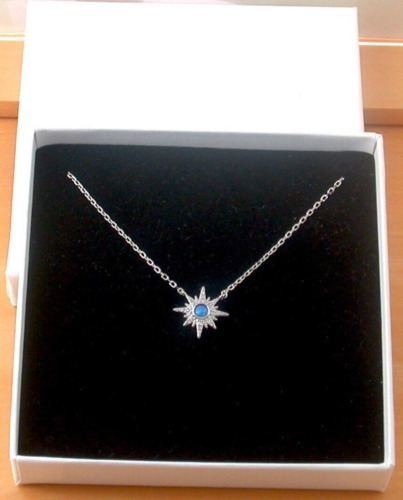 opal star necklace in gift box