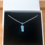 blue opal necklace in gift box