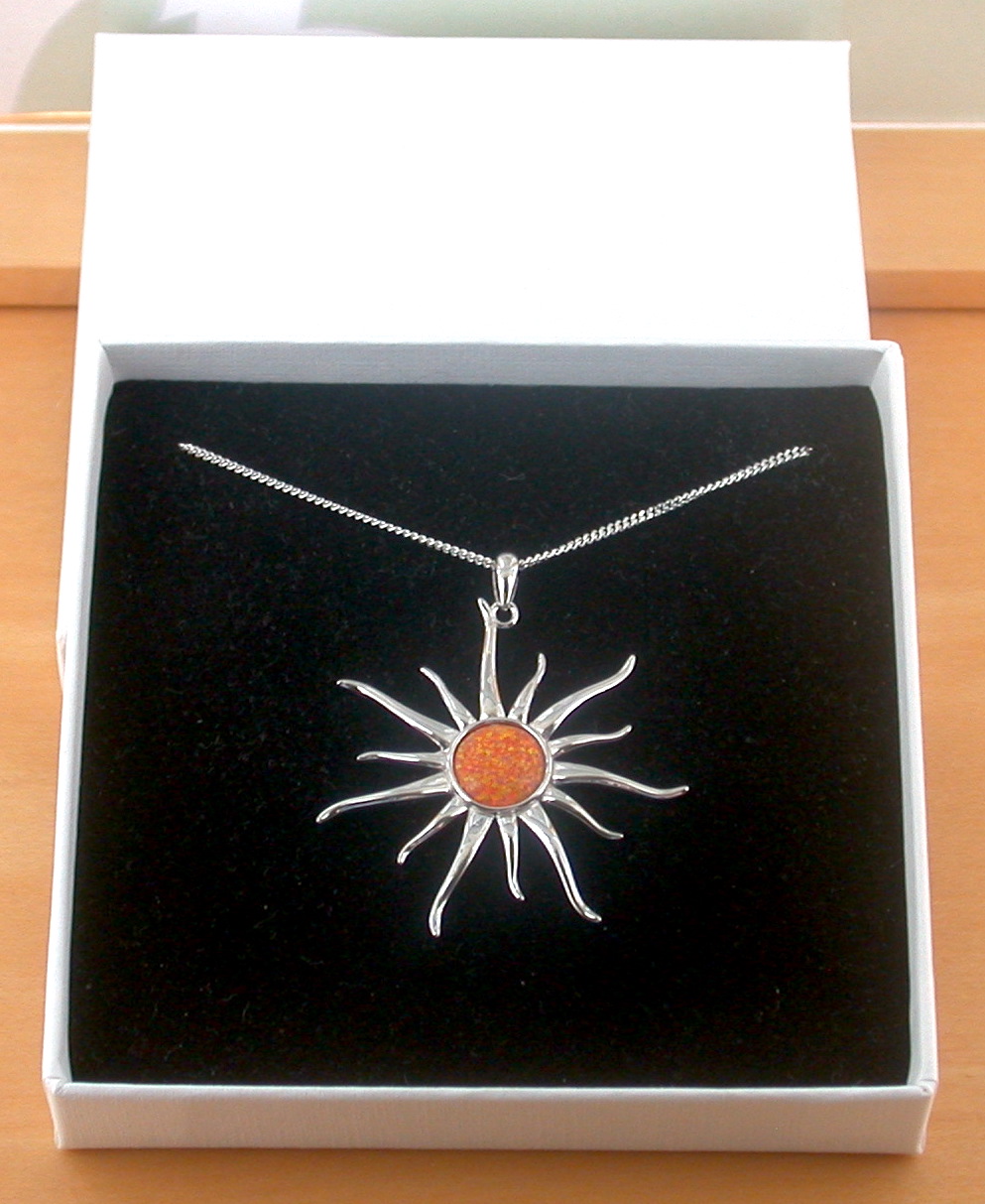 opal necklace in gift box
