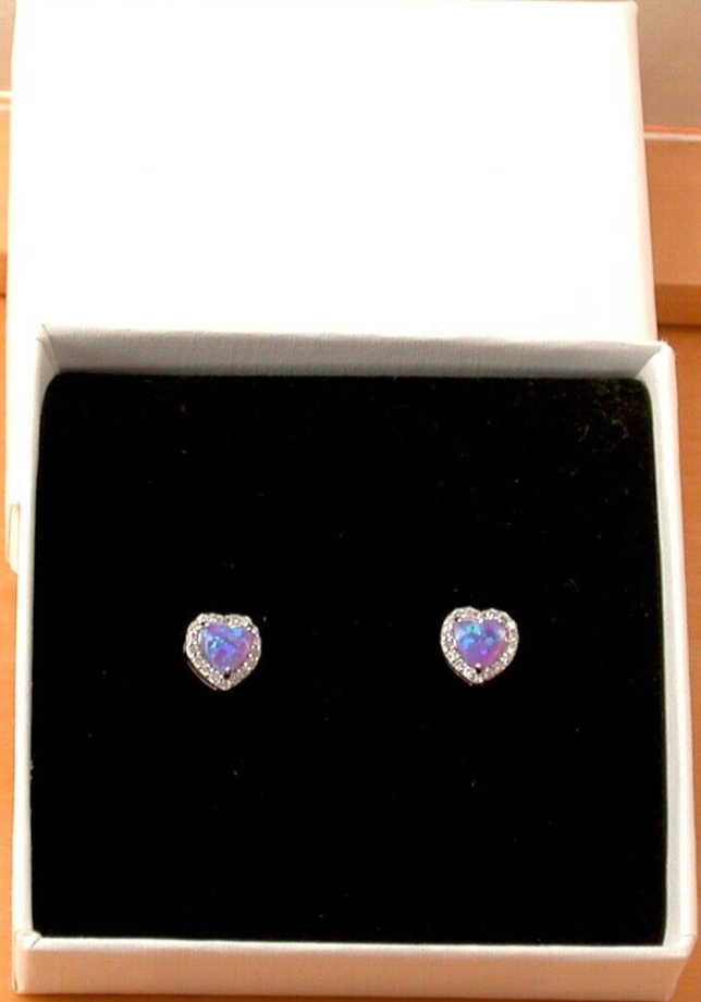 opal earrings in gift box