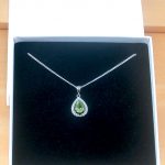 peridot necklace in gift box uk
