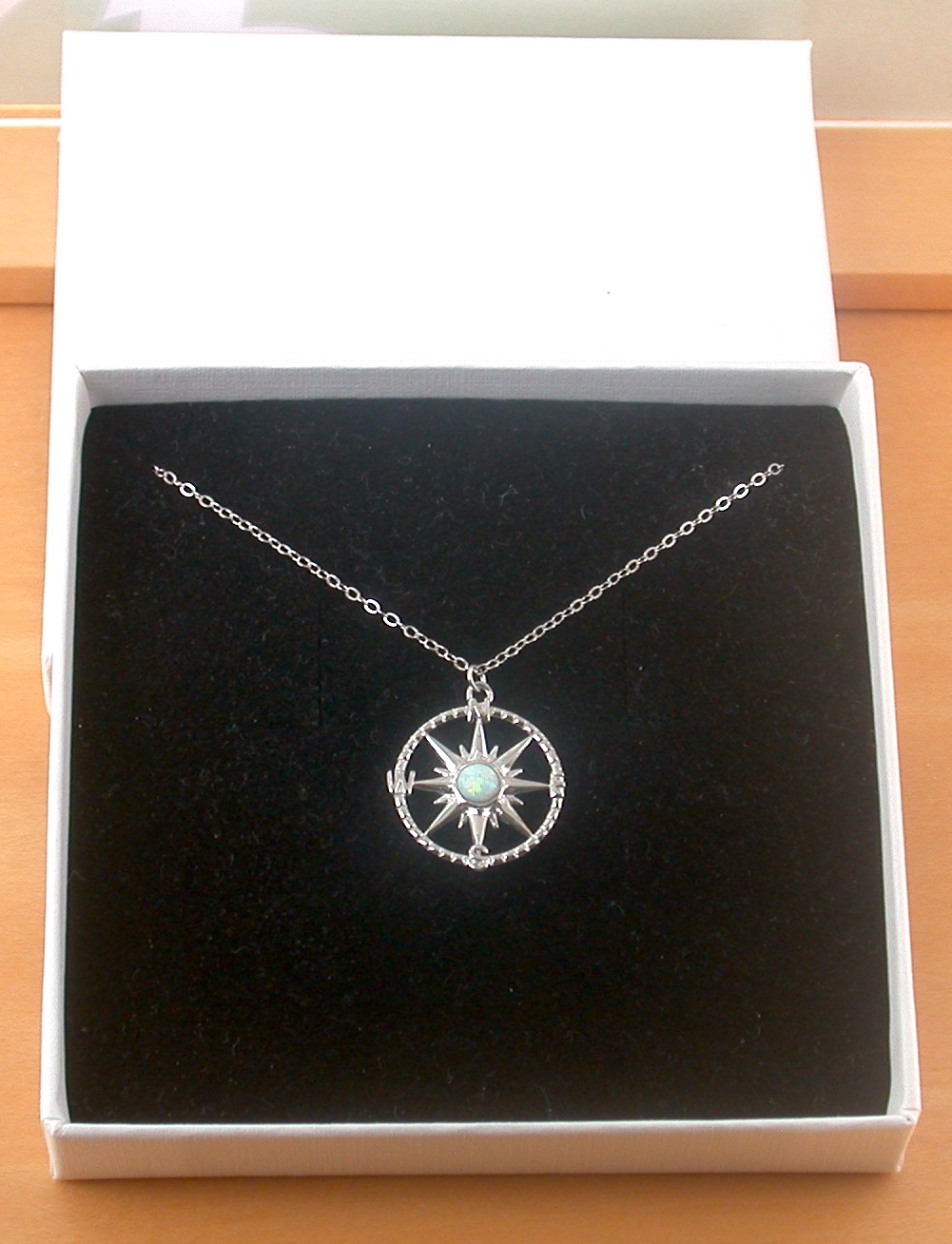 opal necklace in gift box