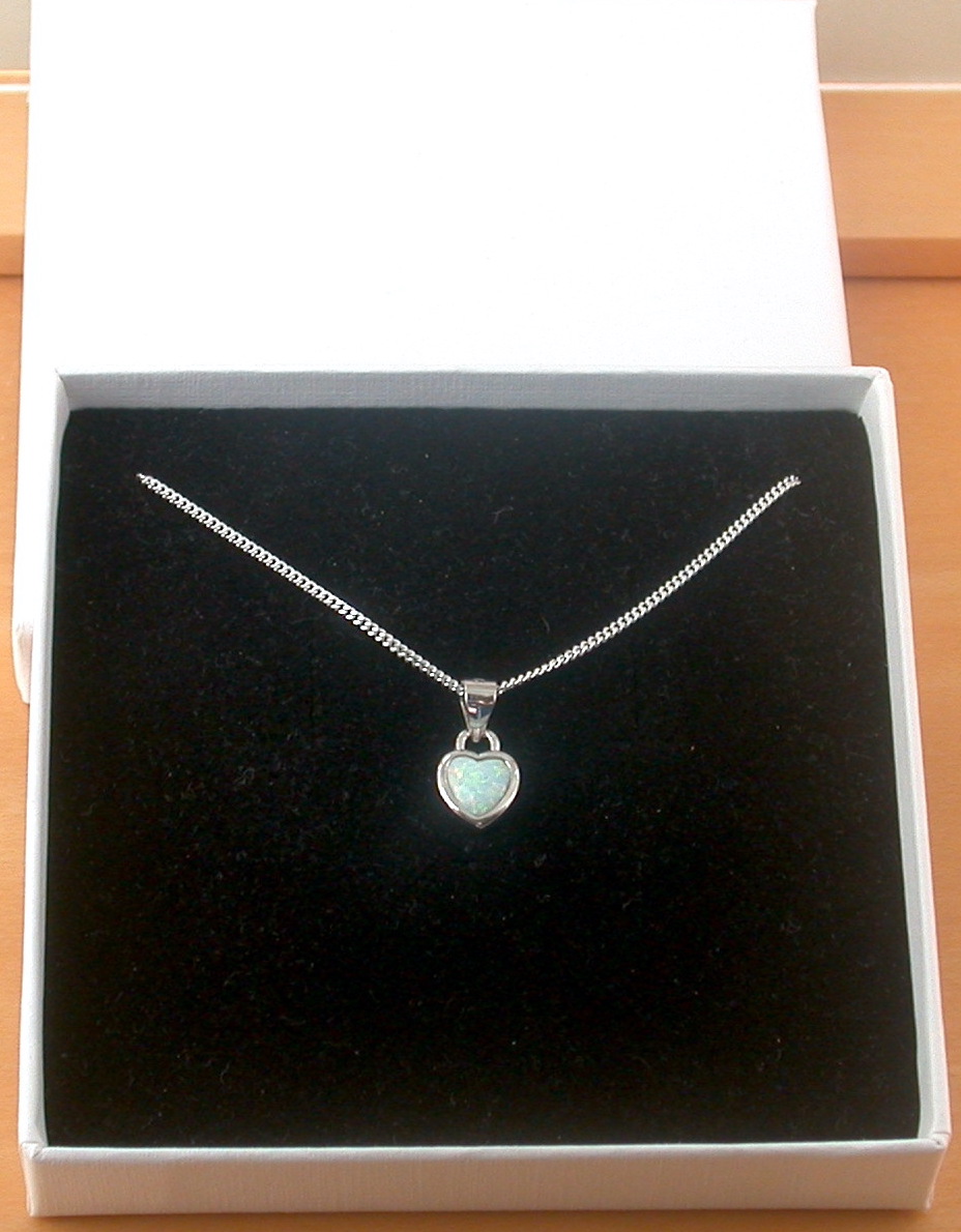opal necklace in gift box
