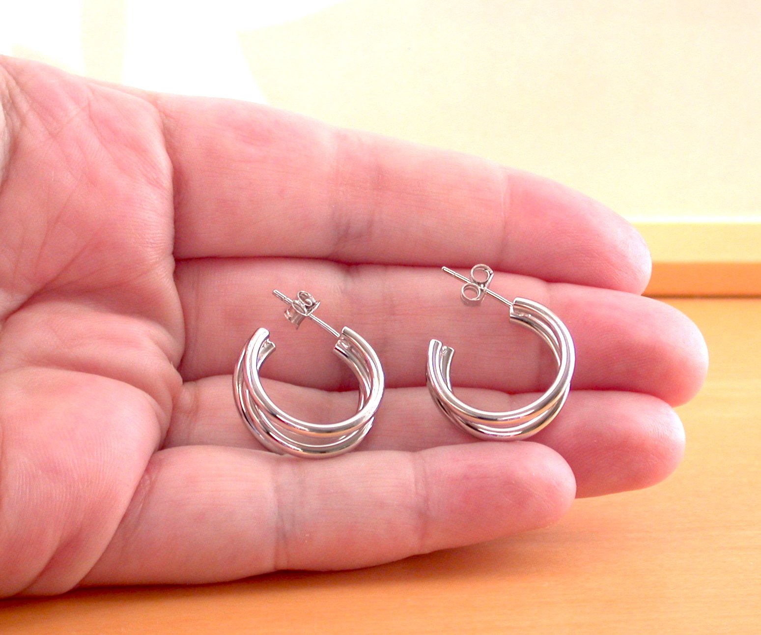 Sterling Silver 20mm Hoop Earrings - Image 5