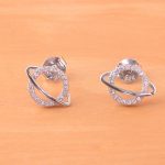 Cz planet earrings