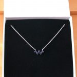 sapphire necklace in gift box