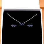sapphire necklace and earrings