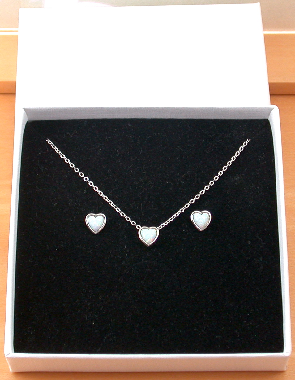 opal necklace and earrings