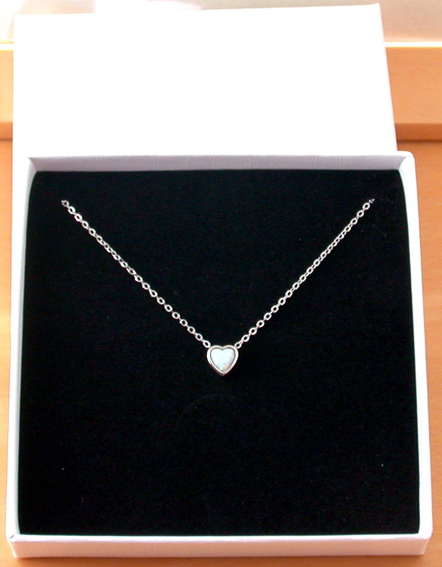 opal necklace in gift box